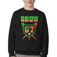 Bruh 67 Baseball Christmas Gingerbread Drip Number 67 Player Youth Crewneck Sweatshirt Bruh 67 Baseball Christmas Gingerbread Drip Number 67 Player Youth Crewneck Sweatshirt