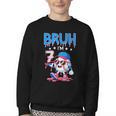 Bruh I'm 7 Baseball Ice Cream Drip It's My 7th Birthday Youth Crewneck Sweatshirt Bruh I'm 7 Baseball Ice Cream Drip It's My 7th Birthday Youth Crewneck Sweatshirt
