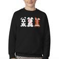 Bunny Football Baseball Sport Easter Day Youth Crewneck Sweatshirt Bunny Football Baseball Sport Easter Day Youth Crewneck Sweatshirt