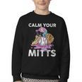Calm Your Mitts Baseball Ice Cream Drip Crossed Bats Sport Youth Crewneck Sweatshirt Calm Your Mitts Baseball Ice Cream Drip Crossed Bats Sport Youth Crewneck Sweatshirt