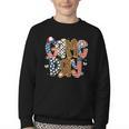 Checkered Leopard Game Day Baseball Men Women Kids Youth Crewneck Sweatshirt Checkered Leopard Game Day Baseball Men Women Kids Youth Crewneck Sweatshirt