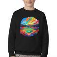Colorful Baseball Field Home Run Baseball Player Fans Youth Crewneck Sweatshirt Colorful Baseball Field Home Run Baseball Player Fans Youth Crewneck Sweatshirt