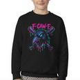 Cool Baseball F Caw F Crow Fcawf Raven Fawk Off Bird Youth Crewneck Sweatshirt