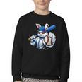 Cool Rabbit Baseball Easter Men Boy Toddler Kid Youth Crewneck Sweatshirt Cool Rabbit Baseball Easter Men Boy Toddler Kid Youth Crewneck Sweatshirt