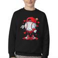 Cute Game Day Baseball Ice Cream Drip Valentine Love XOXO Youth Crewneck Sweatshirt Cute Game Day Baseball Ice Cream Drip Valentine Love XOXO Youth Crewneck Sweatshirt