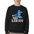 Da Pope Leo XIV Baseball Youth Crewneck Sweatshirt Da Pope Leo XIV Baseball Youth Crewneck Sweatshirt