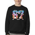 Dabbing Baseball Ice Cream Drip Number 67 Birthday Party Youth Crewneck Sweatshirt Dabbing Baseball Ice Cream Drip Number 67 Birthday Party Youth Crewneck Sweatshirt