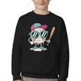 Dripping Baseball Baseball Lover Player Baseballer Youth Crewneck Sweatshirt
