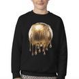 Dripping Gold Drip Baseball Game Day Player Coach Baller Youth Crewneck Sweatshirt Dripping Gold Drip Baseball Game Day Player Coach Baller Youth Crewneck Sweatshirt