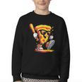Drippy Pizza Baseball Slice Cartoon Sports Food Youth Crewneck Sweatshirt Drippy Pizza Baseball Slice Cartoon Sports Food Youth Crewneck Sweatshirt