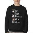 Eat Sleep Baseball Anime Repeat Japanese Otaku Youth Crewneck Sweatshirt Eat Sleep Baseball Anime Repeat Japanese Otaku Youth Crewneck Sweatshirt