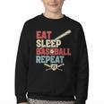 Eat Sleep Baseball Repeat Bat Ball Player Fan Youth Crewneck Sweatshirt Eat Sleep Baseball Repeat Bat Ball Player Fan Youth Crewneck Sweatshirt