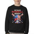 Eat Sleep Baseball Repeat Ice Cream Drip Crossed Bats Youth Crewneck Sweatshirt Eat Sleep Baseball Repeat Ice Cream Drip Crossed Bats Youth Crewneck Sweatshirt