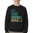 Eat Sleep Baseball Repeat Baseball Player Baseball Youth Crewneck Sweatshirt Eat Sleep Baseball Repeat Baseball Player Baseball Youth Crewneck Sweatshirt