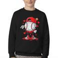 Game Day Baseball Drip Valentine Hearts Sport Lover Youth Crewneck Sweatshirt Game Day Baseball Drip Valentine Hearts Sport Lover Youth Crewneck Sweatshirt