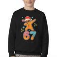 Gingerbread Six Seven 67 Ice Cream Drip Baseball Youth Crewneck Sweatshirt Gingerbread Six Seven 67 Ice Cream Drip Baseball Youth Crewneck Sweatshirt