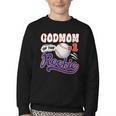 GodMom Rookie Of Year 1st Birthday Baseball Theme Matching Youth Crewneck Sweatshirt GodMom Rookie Of Year 1st Birthday Baseball Theme Matching Youth Crewneck Sweatshirt