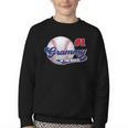 Grammy Rookie Of Year 1st Birthday Baseball Theme Matching Youth Crewneck Sweatshirt