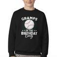 Gramps Of The Birthday Boy Baseball Player Birthday Youth Crewneck Sweatshirt Gramps Of The Birthday Boy Baseball Player Birthday Youth Crewneck Sweatshirt