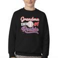 Grandparent Grandma Of The 1 Rookie Baseball Youth Crewneck Sweatshirt