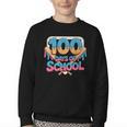 Happy 100 Days Of School Baseball Drip For Kids Teachers Youth Crewneck Sweatshirt Happy 100 Days Of School Baseball Drip For Kids Teachers Youth Crewneck Sweatshirt