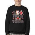 Happy 100 Days Of School Baseball Girls Coquette Bow Teacher Youth Crewneck Sweatshirt Happy 100 Days Of School Baseball Girls Coquette Bow Teacher Youth Crewneck Sweatshirt