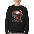Happy 101 Days Of School Baseball Sports 100th Day Youth Crewneck Sweatshirt Happy 101 Days Of School Baseball Sports 100th Day Youth Crewneck Sweatshirt