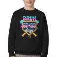 Happy 6733 Days Of School Baseball Drip 100th Day Of School Youth Crewneck Sweatshirt Happy 6733 Days Of School Baseball Drip 100th Day Of School Youth Crewneck Sweatshirt