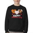 Happy Valentine’s Day Basketball Football Baseball Hearts Youth Crewneck Sweatshirt Happy Valentine’s Day Basketball Football Baseball Hearts Youth Crewneck Sweatshirt