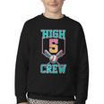 Hi 5 Birthday Party Decorations For Boy Baseball Drip 5th Youth Crewneck Sweatshirt