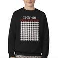 I Hit 100 Days Of School Baseball Lover Teacher Student Youth Crewneck Sweatshirt I Hit 100 Days Of School Baseball Lover Teacher Student Youth Crewneck Sweatshirt