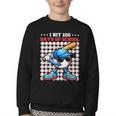 I Hit 100 Days Of School Baseball Player Kids Boys Son Youth Crewneck Sweatshirt I Hit 100 Days Of School Baseball Player Kids Boys Son Youth Crewneck Sweatshirt