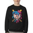 HUGvyn 7th Birthday Baseball Ice Cream Drip Number 7 Kid Boy Youth Crewneck Sweatshirt HUGvyn 7th Birthday Baseball Ice Cream Drip Number 7 Kid Boy Youth Crewneck Sweatshirt