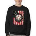Ice Cream Baseball Drip Respect The Drip Youth Boy Baseball Youth Crewneck Sweatshirt