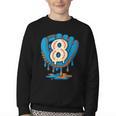 Ice Cream Baseball Glove 8th Birthday Edition Youth Crewneck Sweatshirt Ice Cream Baseball Glove 8th Birthday Edition Youth Crewneck Sweatshirt