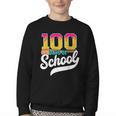 Ice Cream Drip 100 Days Of School Baseball Boys 100th Day Youth Crewneck Sweatshirt