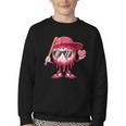 Ice Cream Drip Baseball Valentine's Day Spots Baseball Drip Youth Crewneck Sweatshirt