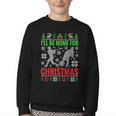 I'Ll Be Home For Christmas Baseball Xmas Youth Crewneck Sweatshirt I'Ll Be Home For Christmas Baseball Xmas Youth Crewneck Sweatshirt