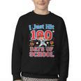 I Just Hit 100 Days Of School Baseball 100th Day Boys Kids Youth Crewneck Sweatshirt I Just Hit 100 Days Of School Baseball 100th Day Boys Kids Youth Crewneck Sweatshirt