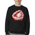 Kid Drip Ice Cream Baseball Heart Catcher Valentines Day Boy Youth Crewneck Sweatshirt Kid Drip Ice Cream Baseball Heart Catcher Valentines Day Boy Youth Crewneck Sweatshirt