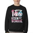 Kids 100 Days Of School Boys 100th Day Baseball Drip Toddler Youth Crewneck Sweatshirt