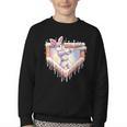 Kids Happy Easter Bunny Playing Baseball Boy Ice Cream Drip Youth Crewneck Sweatshirt Kids Happy Easter Bunny Playing Baseball Boy Ice Cream Drip Youth Crewneck Sweatshirt