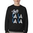LA Baseball Fan Christmas FA La La Holiday Blue Theme Youth Crewneck Sweatshirt LA Baseball Fan Christmas FA La La Holiday Blue Theme Youth Crewneck Sweatshirt