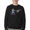Leopard Baseball Player Ice Cream Drip For Boys Kids Youth Crewneck Sweatshirt Leopard Baseball Player Ice Cream Drip For Boys Kids Youth Crewneck Sweatshirt