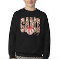 Leopard Checkered Game Day Baseball Coquette Bow Women Girls Youth Crewneck Sweatshirt Leopard Checkered Game Day Baseball Coquette Bow Women Girls Youth Crewneck Sweatshirt