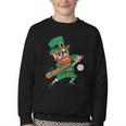 Leprechaun Baseball St Patricks Day Saint Pattys Men Boys Youth Crewneck Sweatshirt