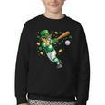 Leprechaun Play Baseball St Patrick's Day Men Kid Boys Youth Crewneck Sweatshirt
