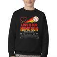 Love Is Our Home Run Baseball Valentine Couple Youth Crewneck Sweatshirt Love Is Our Home Run Baseball Valentine Couple Youth Crewneck Sweatshirt