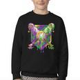 Mardi Gras Ice Cream Drip Baseball Sports For Men Women Kids Youth Crewneck Sweatshirt