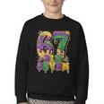 Mardi Gras Six Seven Baseball Drip Number 6 7 Meme Youth Crewneck Sweatshirt Mardi Gras Six Seven Baseball Drip Number 6 7 Meme Youth Crewneck Sweatshirt